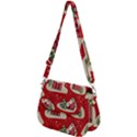 Christmas New Year Seamless Pattern Saddle Handbag View2
