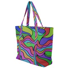 Colorful Stylish Design Zip Up Canvas Bag by gasi
