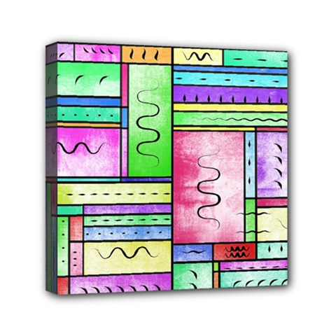 Colorful Pattern Mini Canvas 6  X 6  (stretched) by gasi