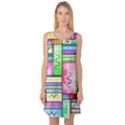 Colorful pattern Sleeveless Satin Nightdress View1