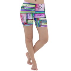 Colorful Pattern Lightweight Velour Yoga Shorts by gasi