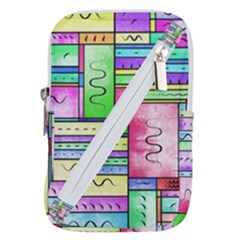 Colorful Pattern Belt Pouch Bag (small) by gasi