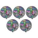 Colorful pattern Mini Round Pill Box (Pack of 5) View1