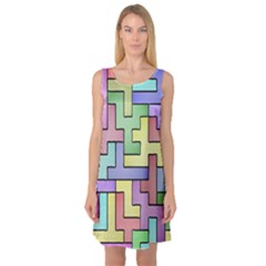 Colorful Stylish Design Sleeveless Satin Nightdress by gasi
