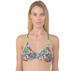 Colorful Stylish Design Reversible Tri Bikini Top by gasi
