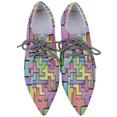 Colorful Stylish Design Pointed Oxford Shoes by gasi