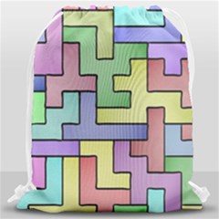 Colorful Stylish Design Drawstring Bag (large) by gasi