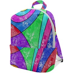 Colorful Stylish Design Zip Up Backpack by gasi