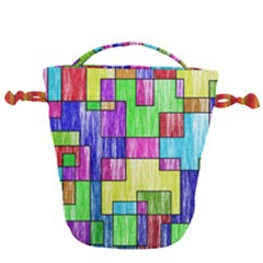 Colorful Stylish Design Drawstring Bucket Bag by gasi