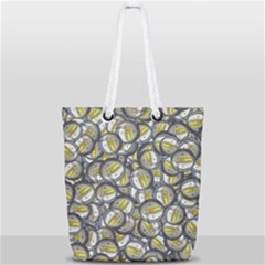 Gong Instrument Motif Pattern Full Print Rope Handle Tote (small) by dflcprintsclothing