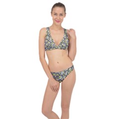 Gong Instrument Motif Pattern Classic Banded Bikini Set  by dflcprintsclothing