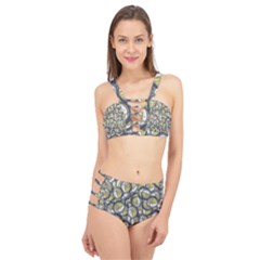 Gong Instrument Motif Pattern Cage Up Bikini Set by dflcprintsclothing