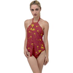 Background Pattern Texture Design Go With The Flow One Piece Swimsuit by Ravend