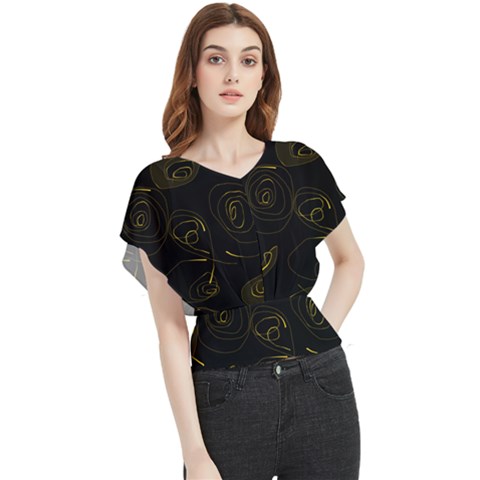 Fish 711 Butterfly Chiffon Blouse by Mazipoodles