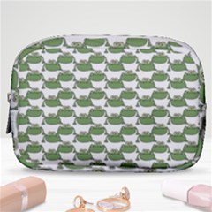 Funny Frog Cartoon Drawing Motif Pattern Make Up Pouch (small) by dflcprintsclothing