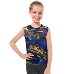 Space Futuristic Shiny Abstraction Flash Colorful Kids  Mesh Tank Top by Pakemis