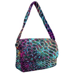 Fractal Abstract Waves Background Wallpaper Courier Bag by Pakemis
