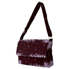 Ornamental Leaves Wallpaper Plants Full Print Messenger Bag (m) by Ravend