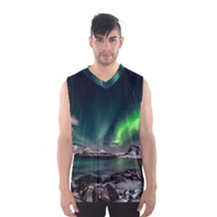 Aurora Borealis Photo Men s Basketball Tank Top by danenraven