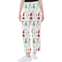 Santa Claus Snowman Christmas  Women s Pants  by artworkshop
