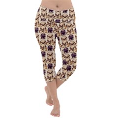 Pugs Lightweight Velour Capri Yoga Leggings by Sparkle