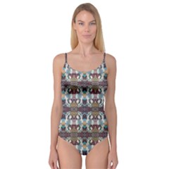 Multicolored Ornate Decorate Pattern Camisole Leotard  by dflcprintsclothing