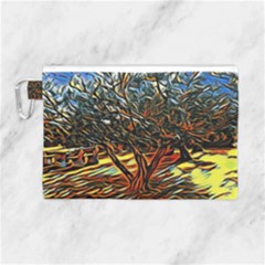 Colorful Verona Olive Tree Canvas Cosmetic Bag (large) by ConteMonfrey