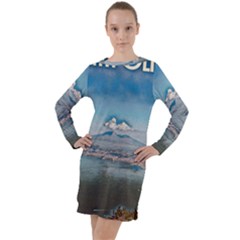 Napoli - Vesuvio Long Sleeve Hoodie Dress by ConteMonfrey