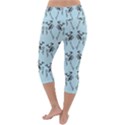 Jogging Lady On Blue Lightweight Velour Capri Yoga Leggings View4