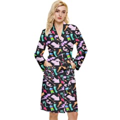 Retro Arrows Long Sleeve Velour Robe by Sparkle