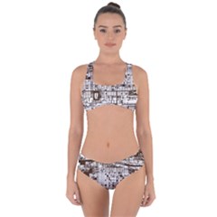 Antique Oriental Town Map  Criss Cross Bikini Set by ConteMonfrey