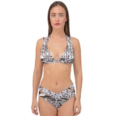 Antique Oriental Town Map  Double Strap Halter Bikini Set by ConteMonfrey