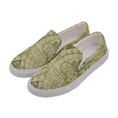 Vintage Mapa Mundi  Women s Canvas Slip Ons by ConteMonfrey