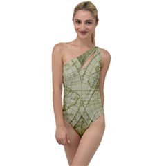 Vintage Mapa Mundi  To One Side Swimsuit by ConteMonfrey