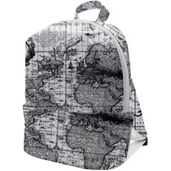 Antique Mapa Mundi Revisited Zip Up Backpack by ConteMonfrey