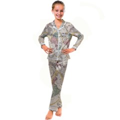 Mapa Mundi 1775 Kid s Satin Long Sleeve Pajamas Set by ConteMonfrey