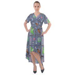 Micro Dnd Front Wrap High Low Dress by NerdySparkleGoth