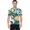 Waves Ocean Sea Abstract Whimsical (1) Men s Short Sleeve Rash Guard View1
