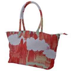 Peaceful Mountain Village Canvas Shoulder Bag by qygartwork