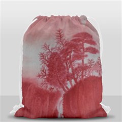 Autumn Mountain Waterfall Drawstring Bag (small) by qygartwork
