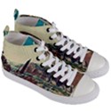 On The Way To Lake Garda, Italy. Women s Mid-Top Canvas Sneakers View3
