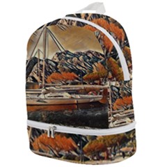 Art Boats Garda, Italy  Zip Bottom Backpack by ConteMonfrey
