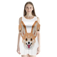 Cardigan Corgi Face Shoulder Cutout Velvet One Piece by wagnerps