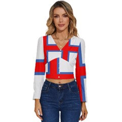 Faroe Long Sleeve V-neck Top by tony4urban
