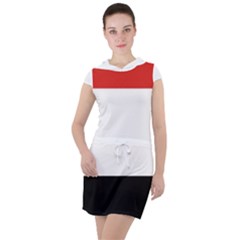 Kujawsko-pomorskie Flag Drawstring Hooded Dress by tony4urban