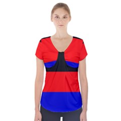 East Frisia Flag Short Sleeve Front Detail Top by tony4urban