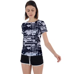 Skater-underground2 Back Circle Cutout Sports Tee by PollyParadiseBoutique7