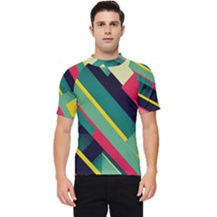 Pattern Abstract Geometric Design Men s Short Sleeve Rash Guard by danenraven