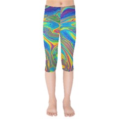 My Bubble Project Fit To Screen Kids  Capri Leggings  by artworkshop