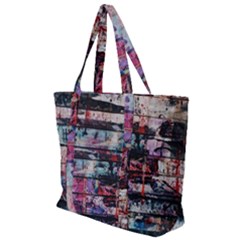Splattered Paint On Wall Zip Up Canvas Bag by artworkshop
